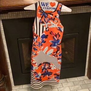 Clover Canyon, “scuba” material racer back dress